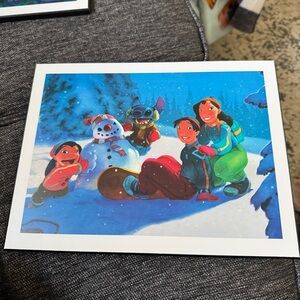 Disney Lilo & Stitch Winter Art Print